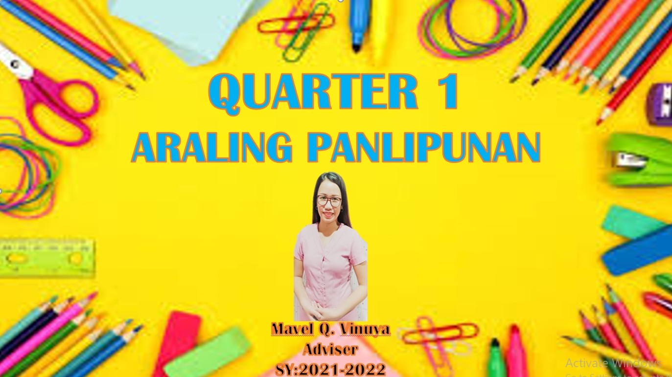 QUARTER 1-ARALING PANLIPUNAN